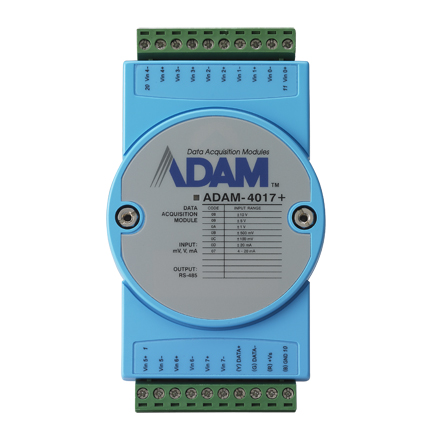 ADAM-4017+ 8AI Modbus RS-485 Remote I/O