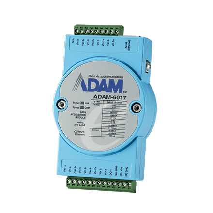 ADAM-6017 IoT Modbus/SNMP/MQTT Ethernet Remote I/O